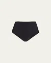 Commando Zone Smoothing High-rise Stretch Briefs In Black