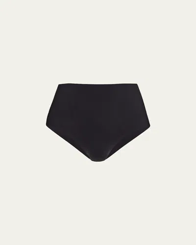Commando Zone Smoothing High-rise Stretch Briefs In Black