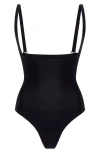 Commando Zone Smoothing Open Bust Bodysuit In Black