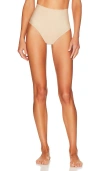 Commando Classic High Rise Thong In Beige