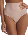 Commando Zone Smoothing High-waist Thong In Beige