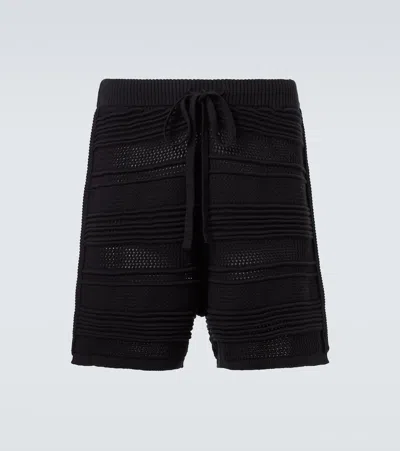 Commas 棉质混纺钩编百慕大短裤