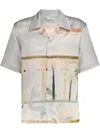 Commas Abstract-pattern Shirt In Neutrals