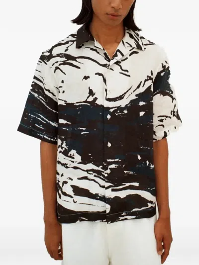 Commas Abstract-print Short-sleeve Shirt In Multi