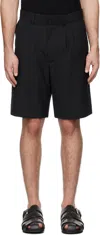 Commas Black Heathered Tailored Shorts In Black