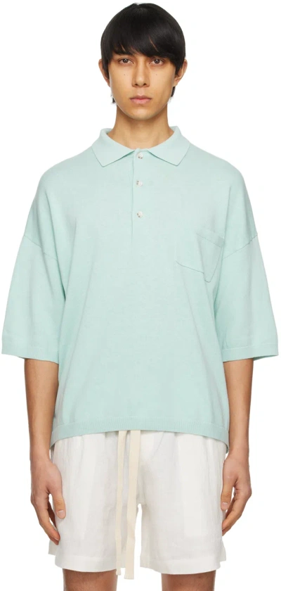 Commas Blue Short Sleeve Polo In Aqua