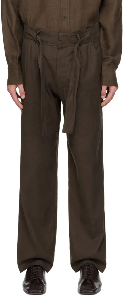 Commas Brown Tailored Trousers In Chocolate