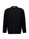 Commas Collared Button-front Cardigan In Black