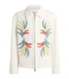 Commas Cotton Boucle Palm Jacket In White