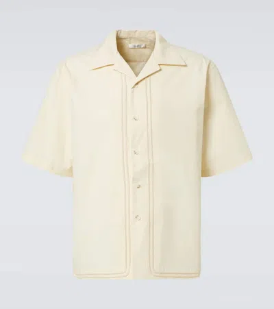 Commas Cotton Bowling Shirt In Ivory