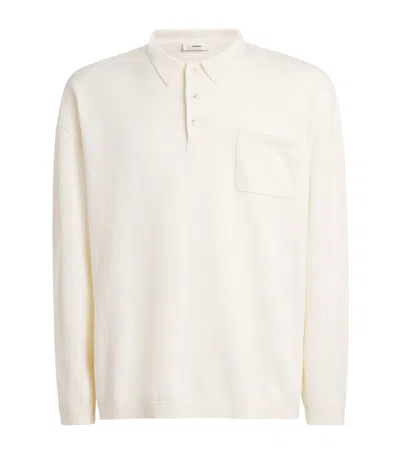 Commas Cotton-cashmere Polo Sweater In White