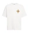 Commas Cotton Floral Embroidery T-shirt In White