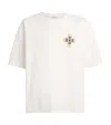 Commas Cotton Floral Embroidery T-shirt In White
