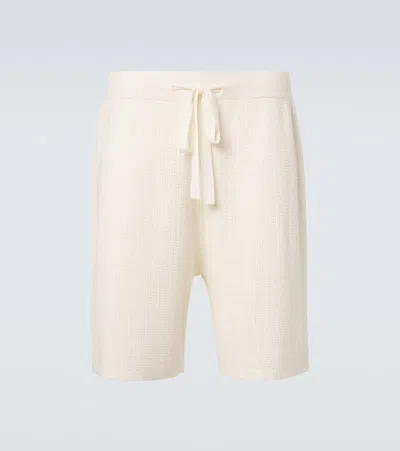 Commas Crochet Cotton And Hemp Bermuda Shorts In White
