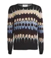 Commas Crewneck Jacquard Sweater In Multi