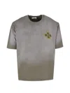 Commas Embroidered Classic T-shirt In Gray
