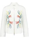 Commas Cotton Boucle Palm Jacket In White