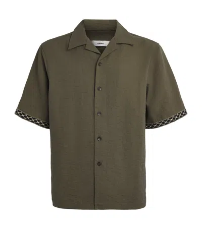 Commas Embroidered Resort Shirt In Green
