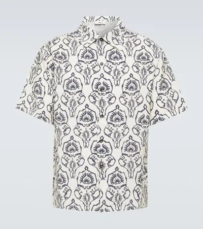 Commas Floral Cotton-blend Shirt In Multicoloured