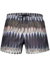 Commas Printed Swim Trunks In Black