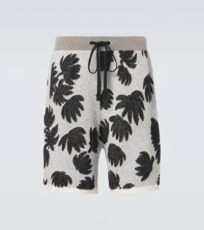 Commas Jacquard Terry Shorts In White