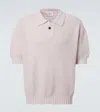 Commas Cotton Textured-knit Polo Shirt In Neutral