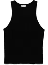 Commas Linen Cotton Tank In Black
