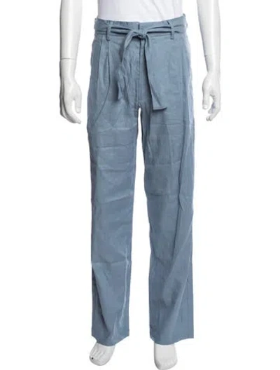 Pre-owned Commas Linen Pants In Blue