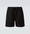 Commas Linen Shorts In Black