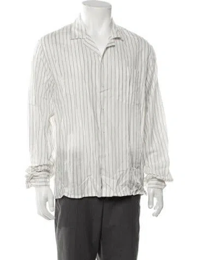 Pre-owned Commas Linen Striped Shirt In Multicolor