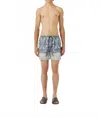 Commas Mantra Printed Swim Trunks In Blue