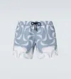 Commas Mantra Printed Swim Trunks In Blue
