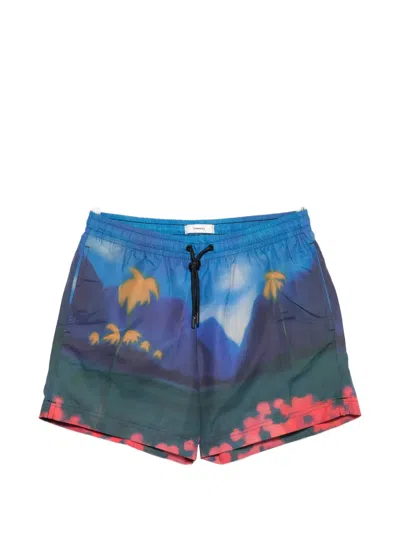 Commas Midnight Horizon Pocket Swim Shorts In Multi