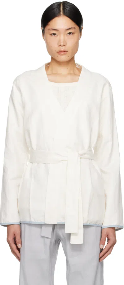 Commas Off-white Belted Blazer