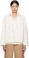 Commas Off-white Embroidered Currents Jacket In Embroidered Currents