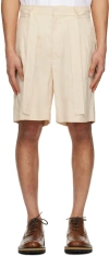 COMMAS OFF-WHITE TAILORED SHORTS