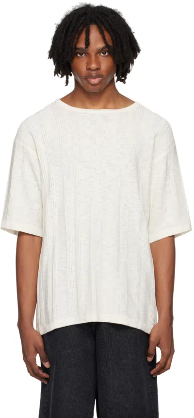 Commas Off-white Tuck Stitch T-shirt In Off White