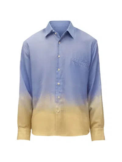 Commas Ombré-effect Shirt In Blue