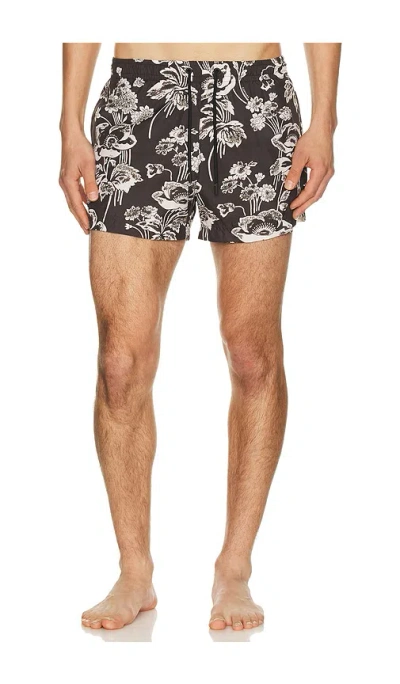 Commas Painted Peonies Short Swim Short In Multi