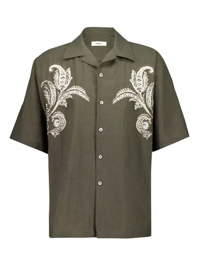 Commas Paisley-embroidered Shirt In Green