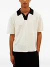 Commas Perforated Contrast-collar T-shirt In Multi