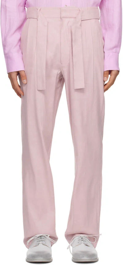 Commas Pink Tailored Trousers In Fresco Quartz