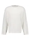 Commas Pointelle Knit Sweater In White