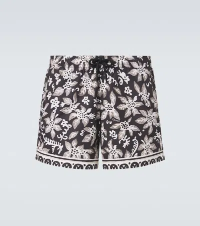 Commas Printed Swim Trunks In Black