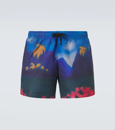 Commas Printed Swim Trunks In Blue