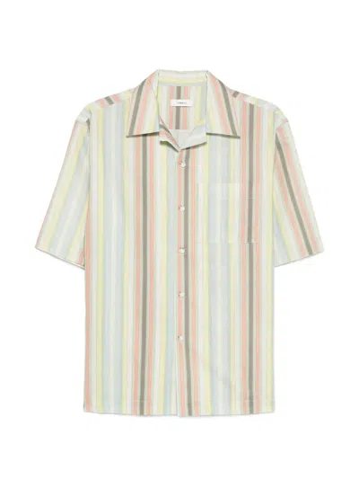 Commas Sereno Stripe-pattern Short-sleeve Shirt In Green