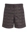Commas Shell Print Swim Shorts In Brown