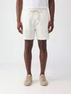 Commas Linen Drawstring Shorts In White