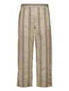 Commas Striped Elasticated-waist Trousers In Neutral