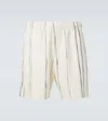 Commas Striped Shorts In White